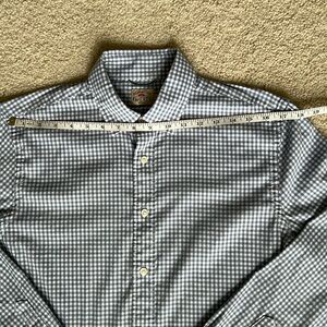Faherty Men’s Movement Dress Shirt - Size S - Light Blue Check